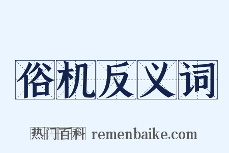 俗机反义词是什么意思的图片